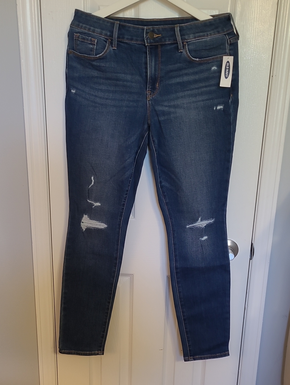 Old Navy Dark Blue Ripped Skinny Jeans